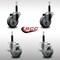 Service Caster 3.5'' SS Gray Poly Wheel Swivel 3/4'' Expanding Stem Caster Set 2 Brakes, 4PK SCC-SSEX20S3514-PPUB-2-TLB-2-34 - alternate 3